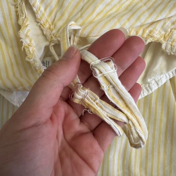 Maurices Yellow White Striped Babydoll Cami Tank Top Women’s Size L - Picture 8 of 9